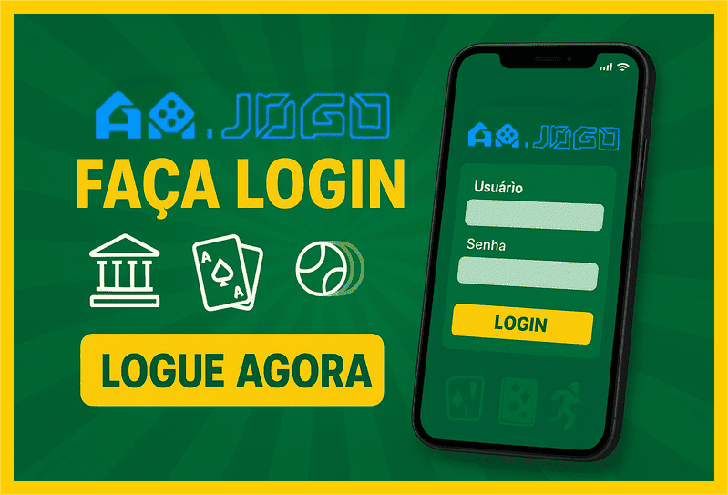 Imagem destacando login seguro na AAJOGO para novos usuários